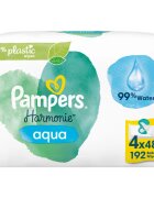 Pampers Harmonie Aqua vlažni čistilni robčki za otroke 4x48 kos