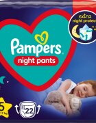 Pampers Night Pants Size 5 hlačne plenice za enkratno uporabo za noč 12-17 kg 22 kos
