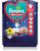 Pampers Night Pants Size 6 hlačne plenice za enkratno uporabo za noč 13+ kg 19 kos