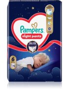 Pampers Night Pants Size 6 hlačne plenice za enkratno uporabo za noč 40 kos