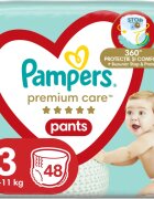 Pampers Premium Care Pants Size 3 hlačne plenice za enkratno uporabo 6-11kg 48 kos