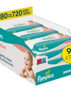 Pampers Sensitive Baby Wipes vlažni čistilni robčki za otroke 9x80 kos