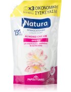 PAPOUTSANIS Natura Almond Cream tekoče milo nadomestno polnilo 750 ml