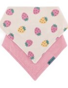 Petite&Mars Bandana Luke 3m+ slinček Beige Strawberies&Dusty Rose 2 kos