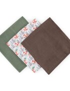 Petite&Mars Moussy plenice iz blaga Forest Fox 68 x 68 cm 3 kos