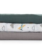 Petite&Mars Moussy plenice iz blaga Grey Planes 68 x 68 cm 3 kos