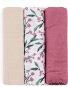 Petite&Mars Moussy plenice iz blaga Pink Meadow 68 x 68 cm 3 kos