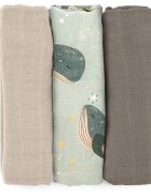 Petite&Mars Moussy plenice iz blaga Whale Song 68 x 68 cm 3 kos