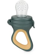 Petite&Mars Silicone Food Feeder 6m+ duda za hranjenje in grizalo Green&Ochre 1 kos