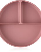 Petite&Mars Take&Match 6m+ deljeni krožnik okrogla Dusty Rose 1 kos