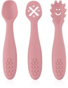 Petite&Mars Take&Match 6m+ žlička za otroke Dusty Rose 3 kos