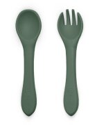 Petite&Mars Take&Match Silicone Cutlery pribor Misty Green 6 m+ 2 kos