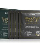Petitfée Black Pearl & Gold intenzivna hidrogelna maska z 24-karatnim zlatom 5x32 g