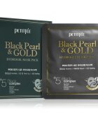 Petitfée Black Pearl & Gold intenzivna hidrogelna maska z 24-karatnim zlatom 5x32 g