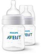Philips Avent Anti-colic SCY100/02 steklenička za dojenčke proti kolikam 1 m+ 2x125 ml