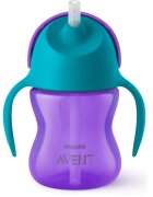 Philips Avent Bendy Straw SCF796/02 9m+ skodelica z gibljivo slamico Purple 1 kos