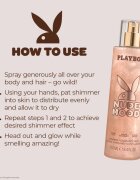 Playboy Nude Mood pršilo za telo z bleščicami za ženske 250 ml