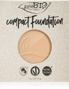 puroBIO Cosmetics Compact Foundation kompaktna pudrasta podlaga nadomestno polnilo SPF 10 odtenek 01 9 g