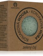 Renovality Konjac mushroom green tea čistilna gobica za normalno do mešano kožo 7x4 cm