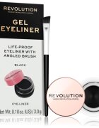 Revolution Gel Eyeliner Pot gel črtalo za oči s čopičem odtenek Black 3 g