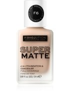 Revolution Relove Super Matte Foundation dolgoobstojni matirajoči tekoči puder odtenek F6 24 ml