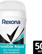 Rexona Invisible Aqua trdi antiperspirant proti belim in rumenim madežem 50 ml