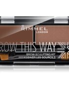 Rimmel Brow This Way paleta za ličenje obrvi odtenek 002 Medium Brown 13 g