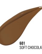 Rimmel Kind & Free Glow It Up lahki vlažilni tekoči puder odtenek 601 Soft Chocolate 30 ml