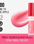 Rimmel Thrill Seeker Glassy Gloss sijaj za ustnice za večji volumen odtenek 500 Pine to the Apple 10 ml