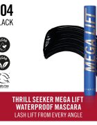 Rimmel Thrill Seeker Mega Lift vodoodporna maskara za volumen in privihanje trepalnic odtenek 004 Waterproof Black 10 ml