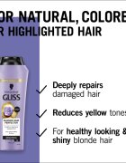 Schwarzkopf Gliss Blonde Hair Perfector šampon za lase za nevtralizacijo rumenih odtenkov 250 ml