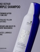 Schwarzkopf Professional Blondme Bond Repair Purple Shampoo vijoličen šampon za blond lase 300 ml