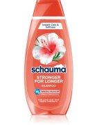 Schwarzkopf Schauma Stronger For Longer Hair šampon za okrepitev las za dolge lase Hibiscus & Rosemary 400 ml