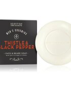 Scottish Fine Soaps Thistle & Black Pepper trdo milo za obraz in brado 100 g