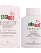 Sebamed Face & Body Wash Sensitive Skin nežna emulzija za umivanje tela in obraza za občutljivo kožo 200 ml