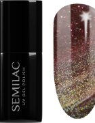 Semilac UV Hybrid Galaxy Flash gel lak za nohte z uporabo UV/LED lučke odtenek 824 Digital Red 7 ml