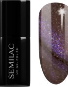 Semilac UV Hybrid Galaxy Flash gel lak za nohte z uporabo UV/LED lučke odtenek 827 AI Brown 7 ml
