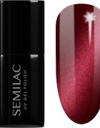 Semilac UV Hybrid Silk Effect gel lak za nohte z uporabo UV/LED lučke odtenek 467 Red Candle Flash 7 ml