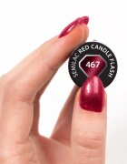 Semilac UV Hybrid Silk Effect gel lak za nohte z uporabo UV/LED lučke odtenek 467 Red Candle Flash 7 ml