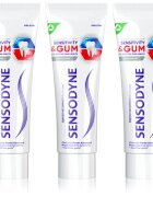 Sensodyne Sensitivity & Gum Whitening zobna pasta za beljenje zob za zaščito zob in dlesni 3x75 ml