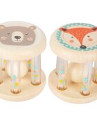 Small foot by Legler Rattle Animals Pastel ropotuljica s kroglicami 2 kos