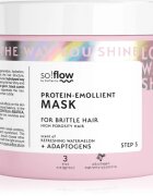 so!flow High Porosity Hair Protein-Emollient Mask maska za okrepitev las za lomljive in izčrpane lase 400 ml