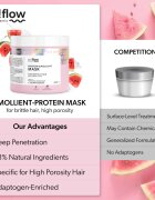 so!flow High Porosity Hair Protein-Emollient Mask maska za okrepitev las za lomljive in izčrpane lase 400 ml