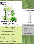 so!flow Low Porosity Hair Protein-Emollient Conditioner balzam za lase brez volumna 400 ml
