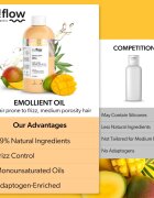 so!flow Medium Porosity Hair Emollient Oil vlažilno olje proti krepastim lasem 150 ml