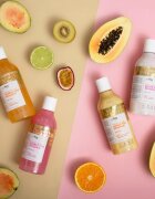 so!flow Smoothing Shower Shake gel za prhanje za vse tipe kože Pithaja & Pomegranate 400 ml