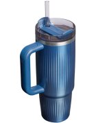 Stanley Quencher H2.O FlowState™ Fluted Tumbler lonček iz nerjavečega jekla s slamico srednja Glacial Blue Shine 890 ml