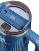 Stanley Quencher H2.O FlowState™ Fluted Tumbler lonček iz nerjavečega jekla s slamico srednja Glacial Blue Shine 890 ml