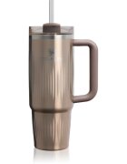 Stanley Quencher H2.O FlowState™ Fluted Tumbler lonček iz nerjavečega jekla s slamico srednja Pale Gold Shine 1 kos