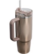 Stanley Quencher H2.O FlowState™ Fluted Tumbler lonček iz nerjavečega jekla s slamico srednja Pale Gold Shine 1 kos